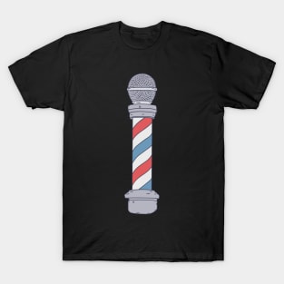 Barbershop - Barber Pole - A Cappella Microphone T-Shirt